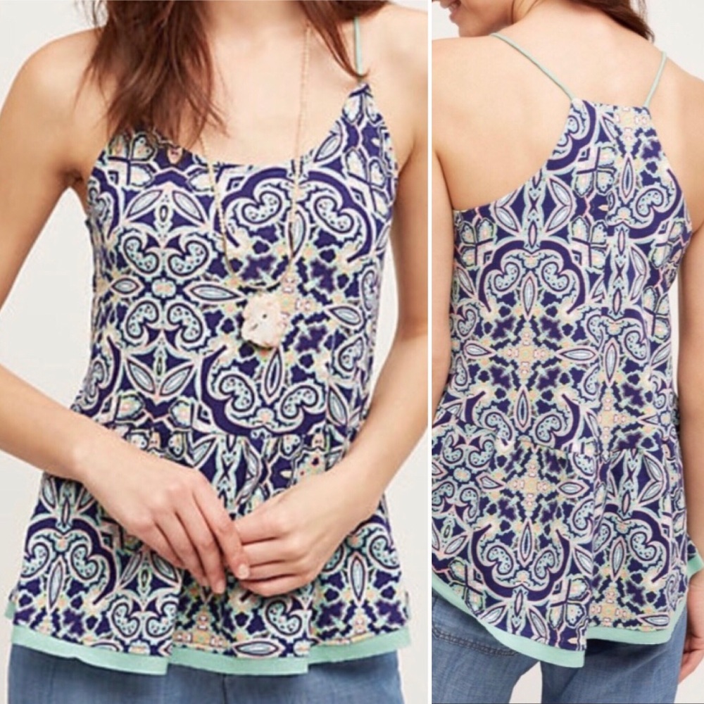 Anthropologie | Meadow Rue Paisley Top